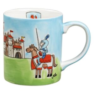 Becher Ritterspiele - 280 ml - Keramik - farbenfroher Becher für Kinder 80231