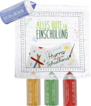 Magisches Handtuch Buntstift Einschulung - Zauberhandtuch für die Schultüte