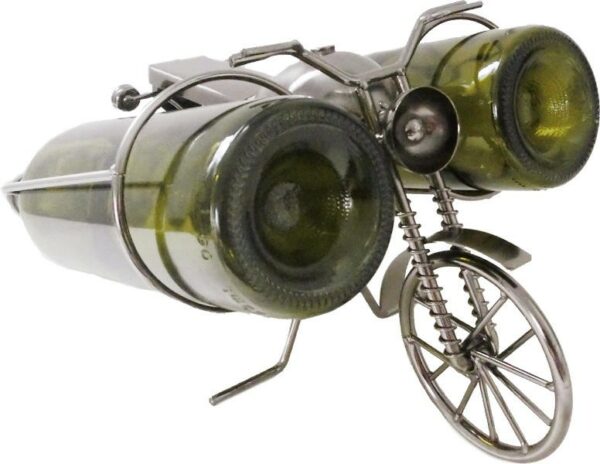 Moped Flaschenhalter Mofa Skulptur Weinflaschenhalter mit Doppelhalterung - für zwei Flaschen