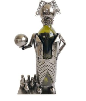 Flaschenhalter Bowling Spieler Skulptur Kegeln - Kegler