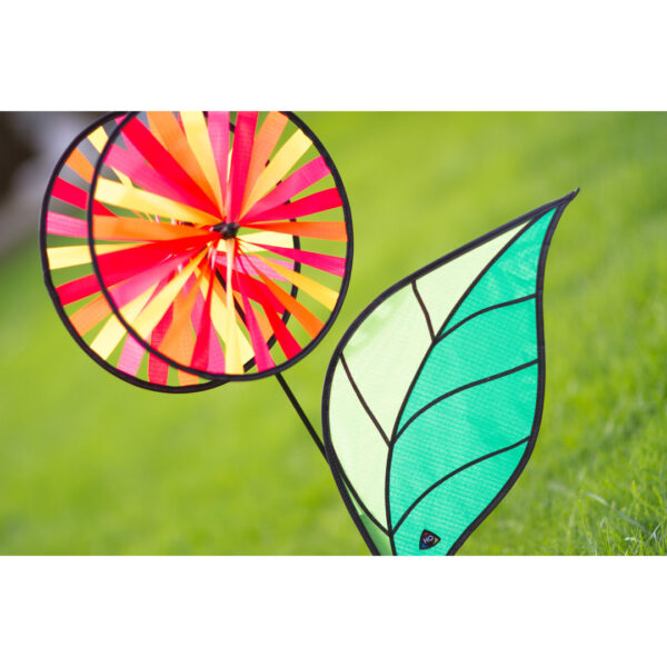 Magic Wheel Duett Blume Leaf-green - HQ Windspiel Doppelwindrad