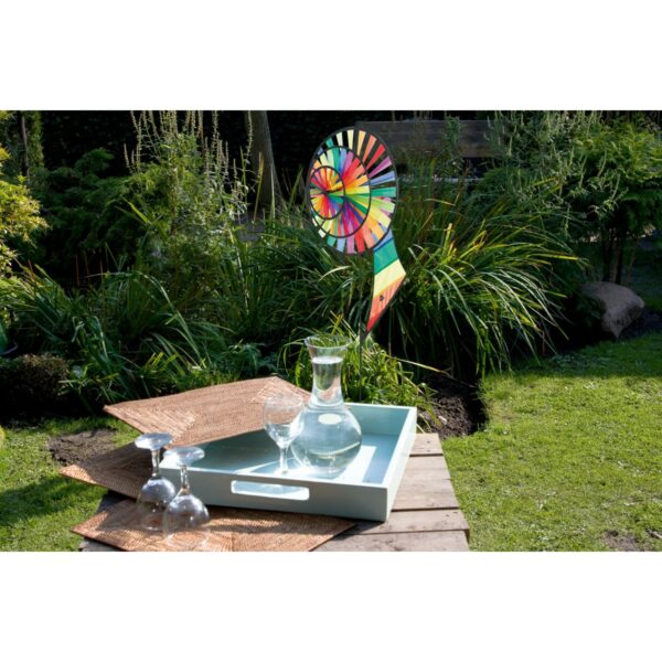 Magic Wheel Triple Banner Rainbow - HQ Windspiel Garten Dekoration Durchmesser 44 cm – Bild 2