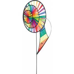 Magic Wheel Triple Banner Rainbow - HQ Windspiel Garten Dekoration