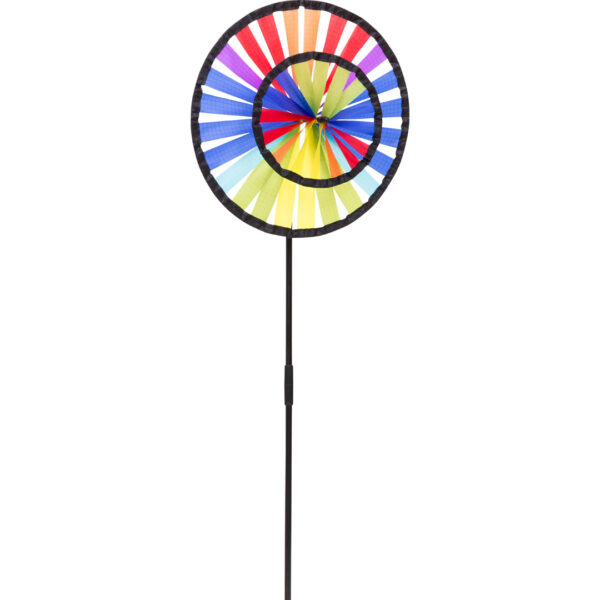 Ecoline Magic Wheel Duett Doppelwindrad Regenbogen Windspiel aus Segeltuch - Chinarad