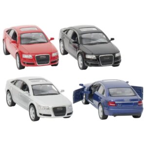 Modellauto Welly, Audi A6, Spritzguss, 1:38, L= 12,5 cm mit Rückzugmotor