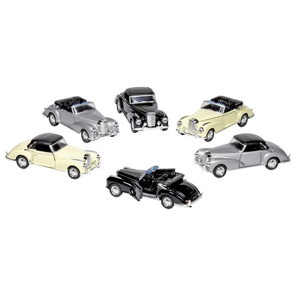 Modellauto Mercedes-Benz 300S (1955), Spritzguss, 1:34-39, L= 11,6 cm Oldtimer mit Rückzugsmotor