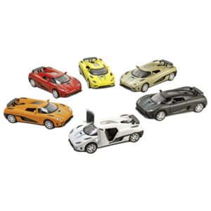 Spielauto Sportwagen Momentum, mit Rückzugsmotor, Licht und Sound, Spritzguss, L= 14 cm