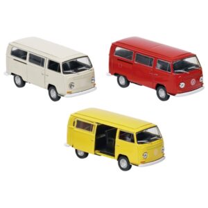 Welly Modellauto Volkswagen Bus T2 (1972), Spritzguss, 1:34-39, L= 11,3 cm mit Rückzugsmotor