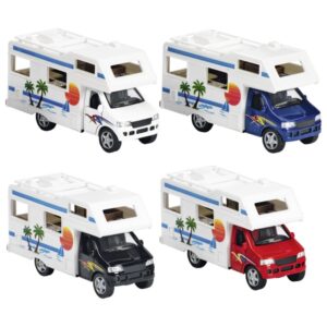 Welly Modellauto Wohnmobil Camper Van aus Spritzguss/Kunststoff, L= 12,8 cm mit Rückzugsmotor