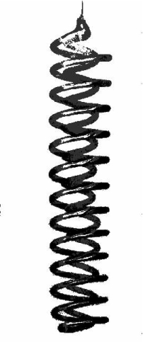 Doppelhelix Messing DNS Spirale vergoldet 160 mm - 15/10 Windungen