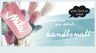 Mila mini Hasen mit Blume zum Hängen - Pärchen oder einzeln - Osterhase Figur zum Hängen- 5,5 cm – Bild 2