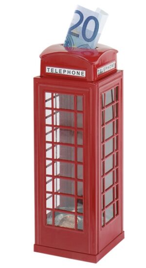 Spardose Telefonzelle London - Englische Sparbüchse Sparschwein Geldgeschenk Telefonkasse