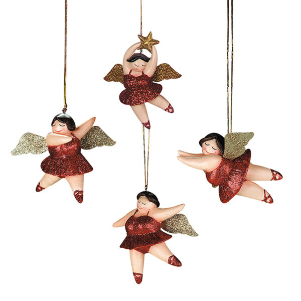 Engel Betty Hänger - Baumschmuck Ballerina - Glitter Engel