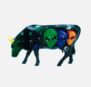 Cosmic Daisy CowParade medium - Komet Kuh - mittlere Sammlerkuh