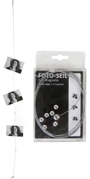 Set Fotodrahtseil aus Metall Fotodraht mit Magneten zum Aufhängen von Fotos 