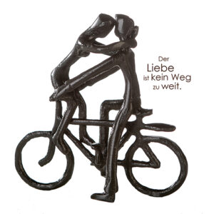 Paar auf Fahrrad Mini Skulptur