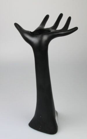 Schmuckhand Teelicht Hand Deko - H 25cm - Schwarz