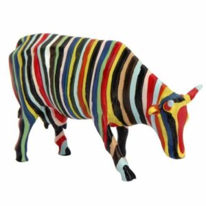 Striped Cowparade - bunte Sammlerkuh - Kunstkuh mit Streifen - bunte Zebrakuh