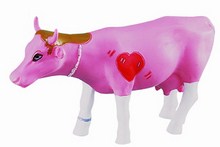CowParade small First Date Mini - verliebte Kuh mit pochendem Herz - Rarität