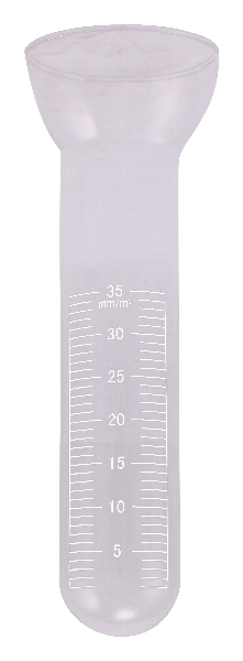 Ersatzglas für Regenmesser - klar - Skala weiß - verbesserte Qualität! Durchmesser 4,8 cm