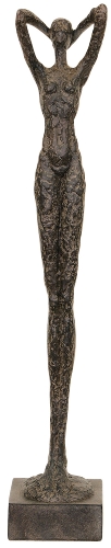 XXL FrauenSkulptur Hilda - gestreckte Frau - Dekofigur aus Polyresin 120 cm - Nackte Frau - moderne Plastik