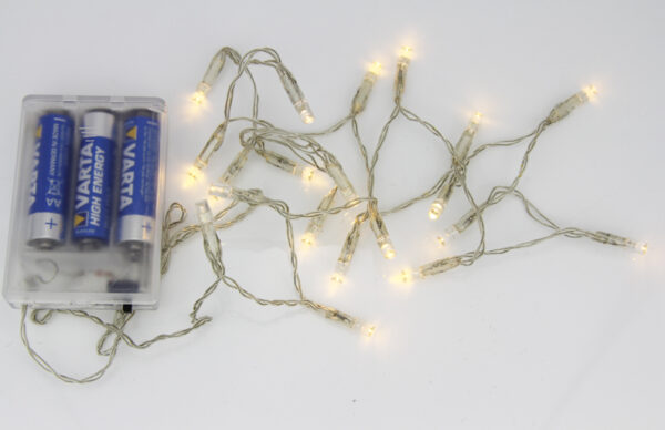 20er LED Lichterkette – Zubehör für Papier Stern, Leuchtstern oder Lichtdekoration zum basteln.