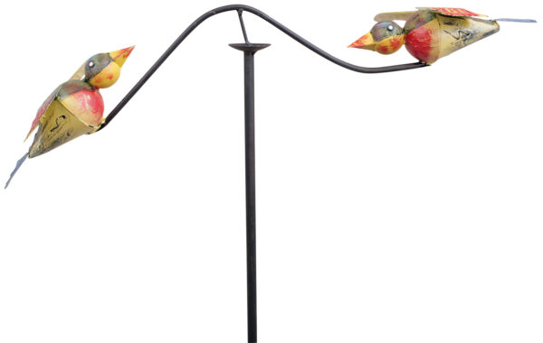 Windspiel Vogel Corso - Balancer - Vogelwippe - Gartenpendel wildes Vogelpärchen