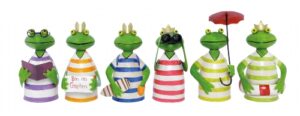 Zaunhocker Frosch Zaungast Metall Dekofigur
