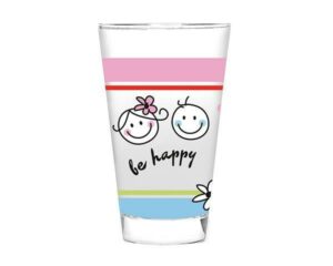 Mila Be Happy Glas, groß - Trinkglas 250 ml