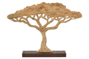 XL Baum Skulptur Artisanal - große Deko Savennenbaum aus Holz, 65 cm