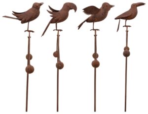 Windspiel Vogel Balancer Edelrost Vogelwippe - Gartenpendel, verschiedene Vogelarten