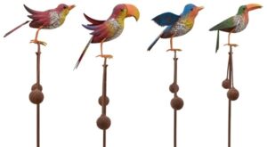 Windspiel Vogel Balancer Bunt - Vogelwippe - Gartenpendel, verschiedene Vogelarten 227098 Spatz|Papagei|Amsel|Rabe
