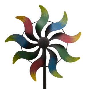 Kugelgelagertes Metallwindrad Blume - ArtFerro Metalldesign