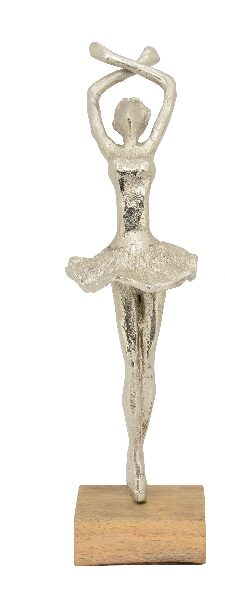 Ballett Skulptur Ballerina, Tänzerin Ballett Artisanal, Alu/Holz