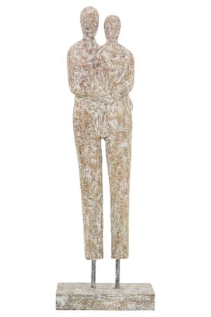 Paar Skulptur Artisanal - Liebespaar 56cm, massiv Holz