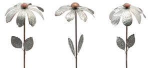 BlumenWindRad ArtFerro, Metallwindrad Blume,118 cm - Windrad in silber