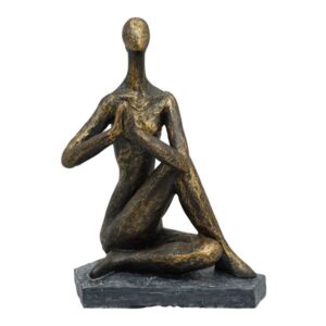 Frauen Yoga Skulptur Hilda - Figur Yoga Stellung gefaltete Hände