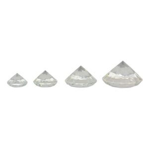 Diamant Kristall Glas, geschliffen - Regenbogen-Kristall - Silex Crystal - funkelnde Tisch Dekoration
