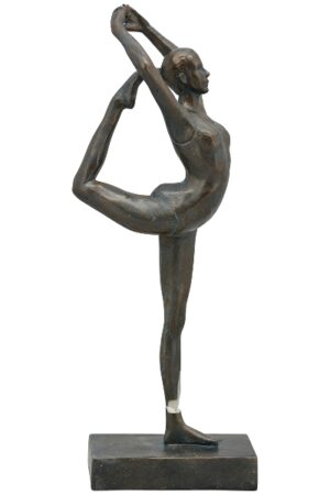 Ballerina Hilda Skulptur - sportliche Frau Figur - Gymnastikerin Dekoobjekt aus Polyresin, 30cm