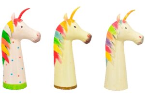 Metall Zaunhocker Einhorn Regenbogen - Unicorn Zaungast Sternenstaub