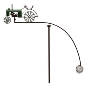 Windspiel Gartenstecker Trecker - Metall Balancer Nostalgie Traktor grün