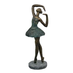Ballerina Skulptur Ballett Tänzerin - Hilda Frauen Skulptur Balletttänzerin Kupferoptik