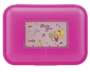 Mila Brotdose Pretty Girl - Pinke Mädchen Lunchbox - Brotdose mit Trennwand - Butterbrotdose, Brotzeitdose