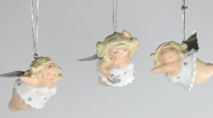 Ballet Molly Engel Betty - Kult Engelsfigur Hänger Baumschmuck - mollige Ballerinerin Rubensfigur