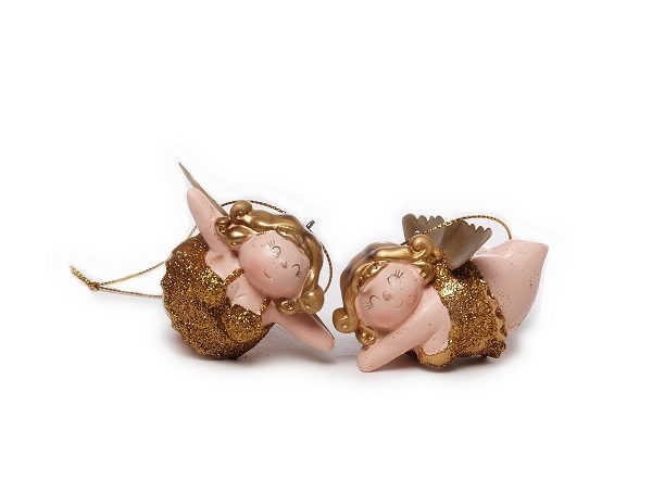 Ballerinerin Molly Engel Betty - Kult Engelsfigur Hänger Baumschmuck - molligeTänzerin Rubensfigur, glitzer, 7cm