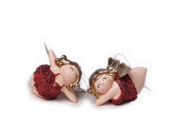 Ballerinerin Molly Engel Betty - Kult Engelsfigur Hänger Baumschmuck - molligeTänzerin Rubensfigur, glitzer, 7cm