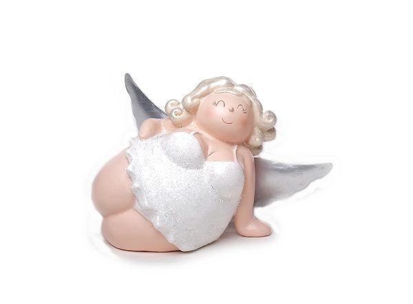 liegender Engel Molly in Modelpose, 15 cm