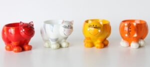 Eierbecher Katze mit Wackelkopf