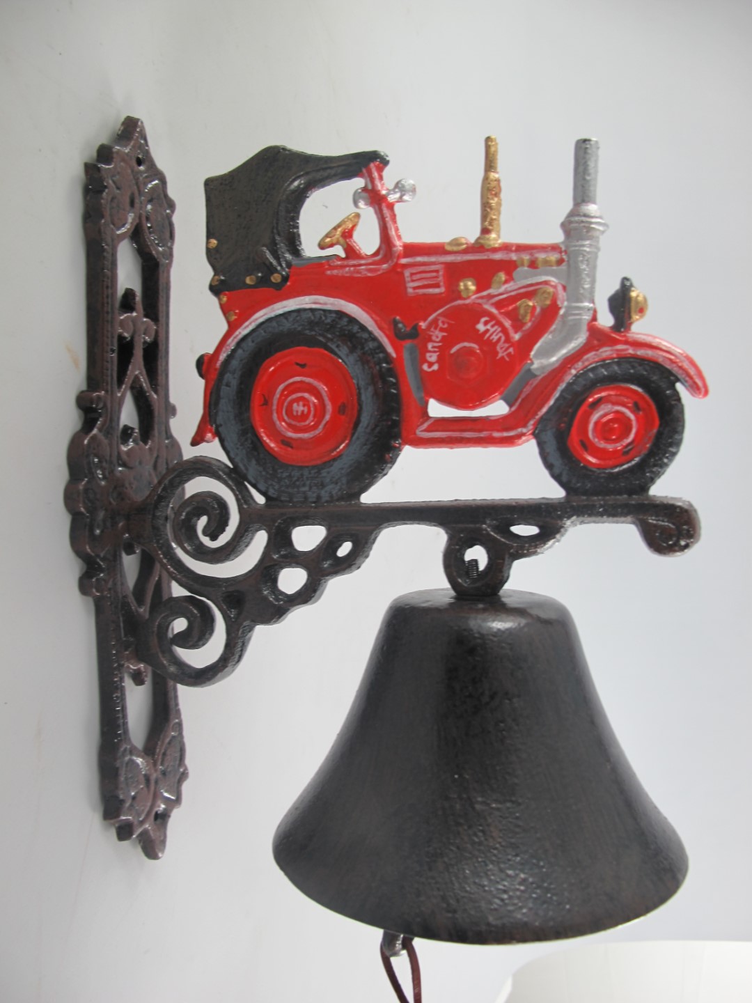 großer Trecker Traktor  Wandglocke Türglocke Gartenglocke Türklopfer 