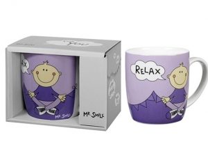 Mr. Smile - Relax Yoga Porzellanbecher in Geschenkbox